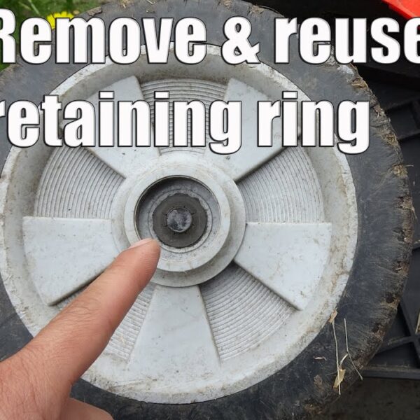 how to remove lawn mower wheel retaining clip