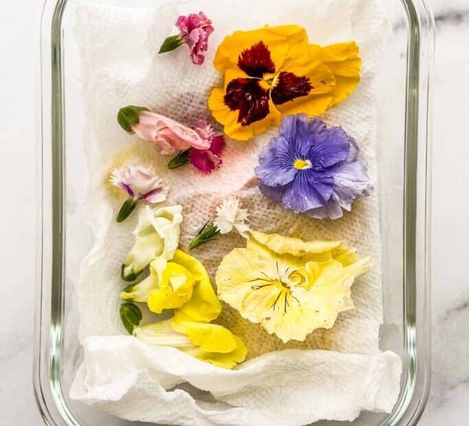 how to store edible flowers