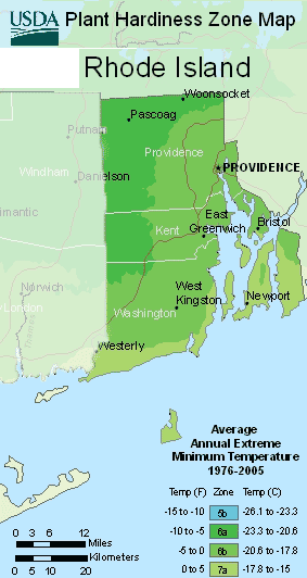 What Planting Zone is Rhode Island