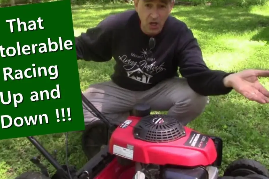 why does my lawn mower idle up and down