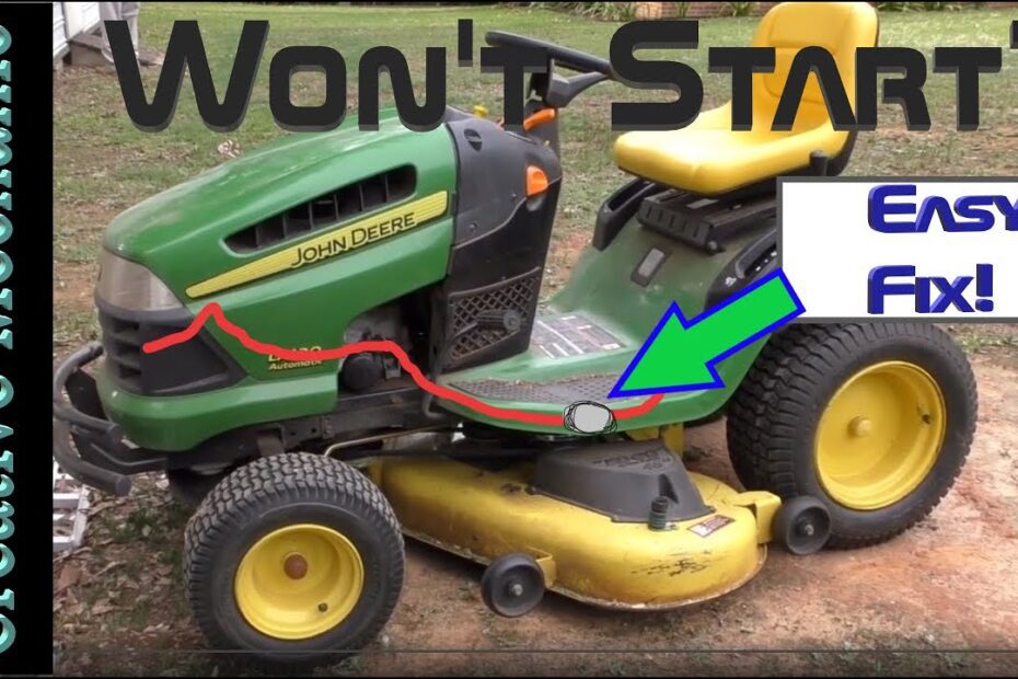 why wont my john deere mower start